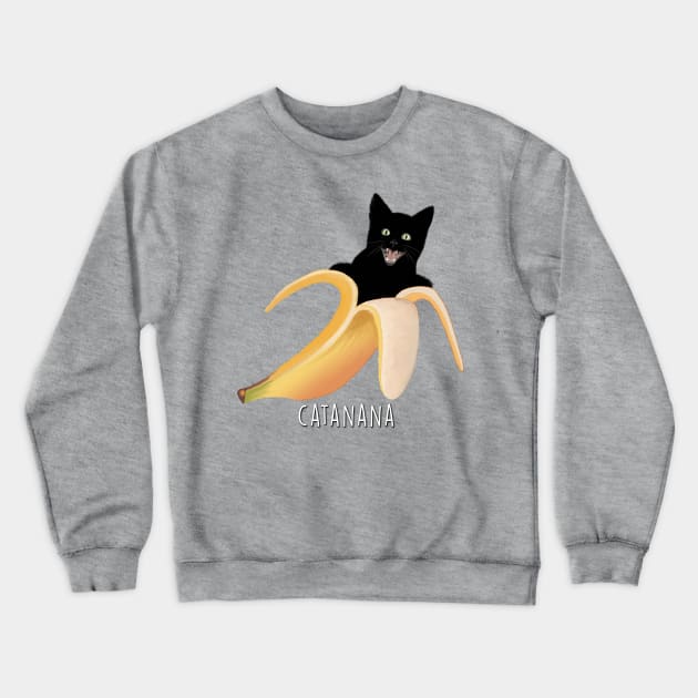 The Very A-Peeling Catanana Crewneck Sweatshirt by SteelWoolBunny